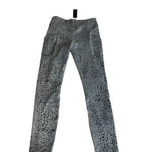 Monrow Movement Legging Bluish Grey &  Black Animal Print Pockets Large